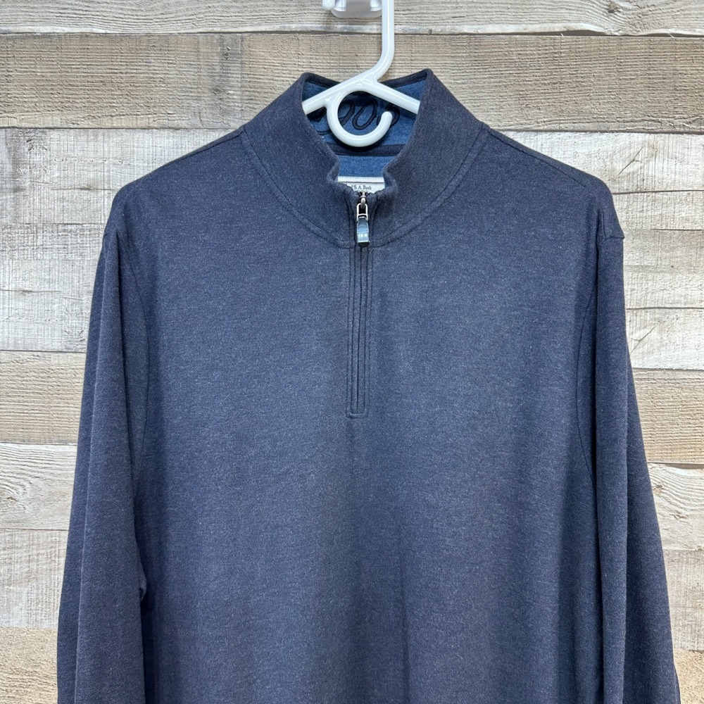Jos. A. Bank‎ 1905 Collection Mens Navy Blue 100% Cotton Quarter Zip Sweater L - Picture 3 of 8